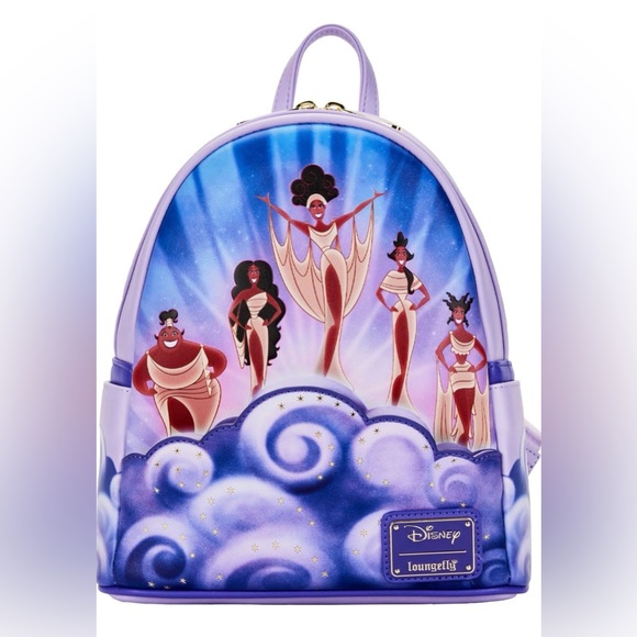 Loungefly x Disney Hercules Muses mini backpack 💜✨ Brand New With Tags - Picture 2 of 2